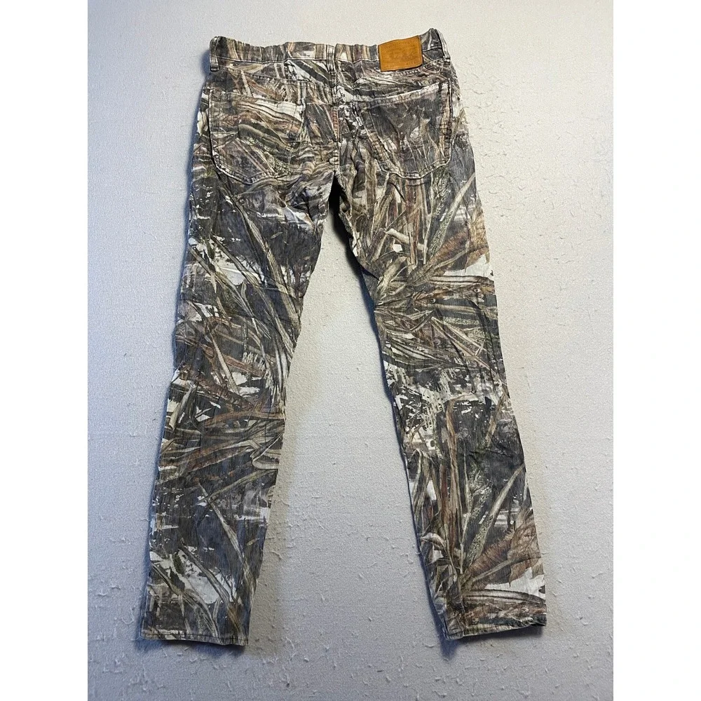 Levi 502 Regular Taper Corduroy Reed Camo Brown W33 L34 Mens